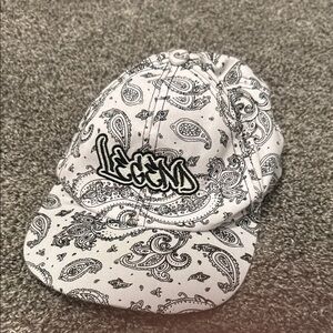 Paisley Print Cap with Embroidered Logo